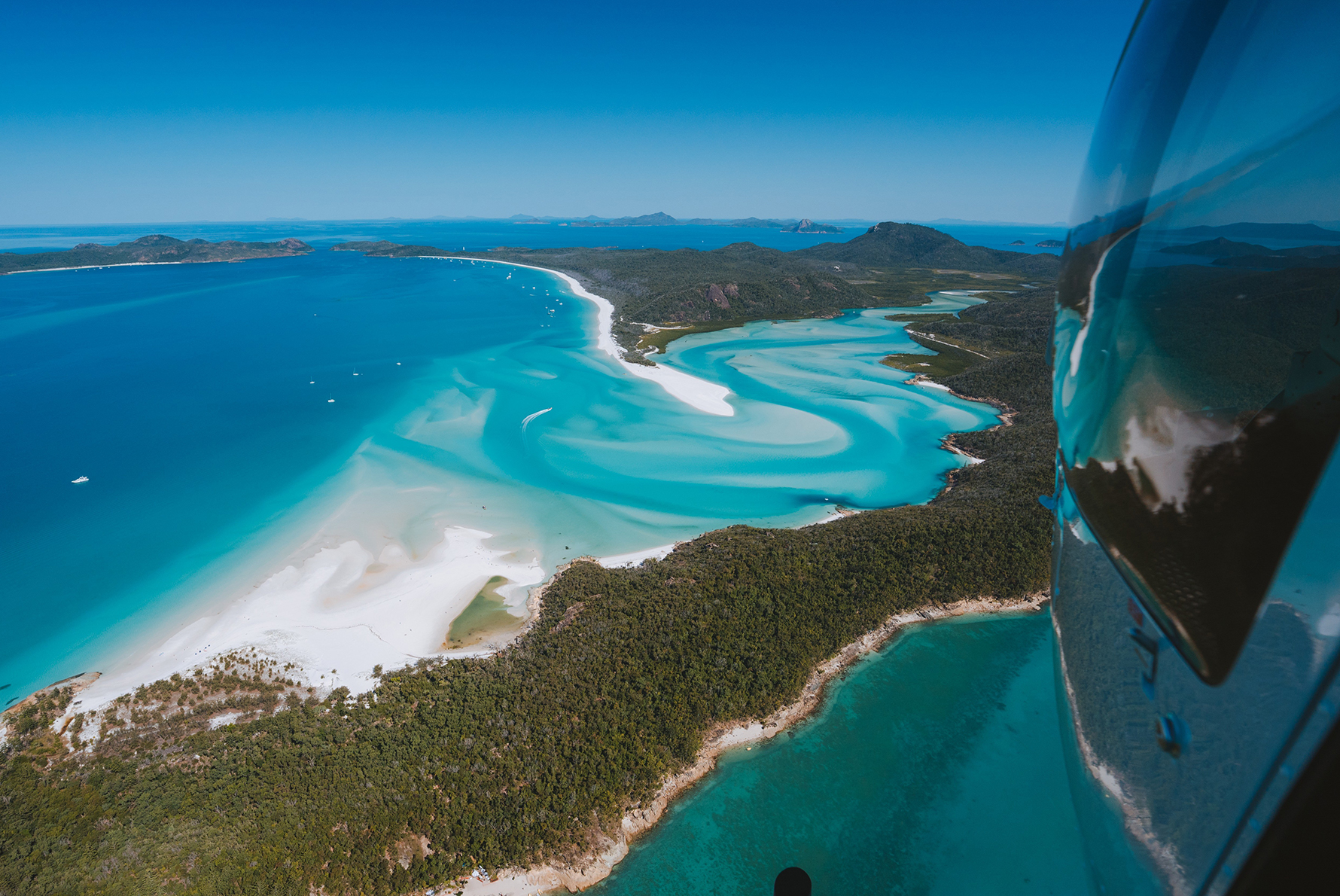 Whitehaven Beach from Helicopter
